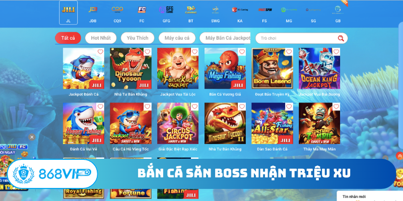 Bắn cá săn boss nhận triệu xu