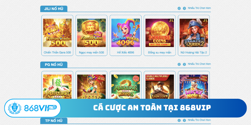 Cá cược an toàn tại 868VIP