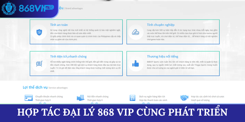 Hợp tác đại lý 868 VIP cùng phát triển ngay hôm nay