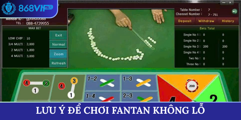 Lưu ý để chơi Fantan không lỗ