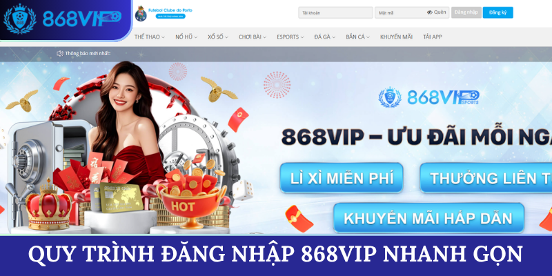 Quy trình đăng nhập 868VIP nhanh gọn
