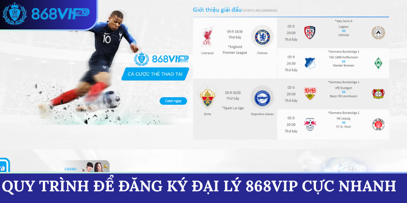 Quy trình để đăng ký đại lý 868VIP cực nhanh